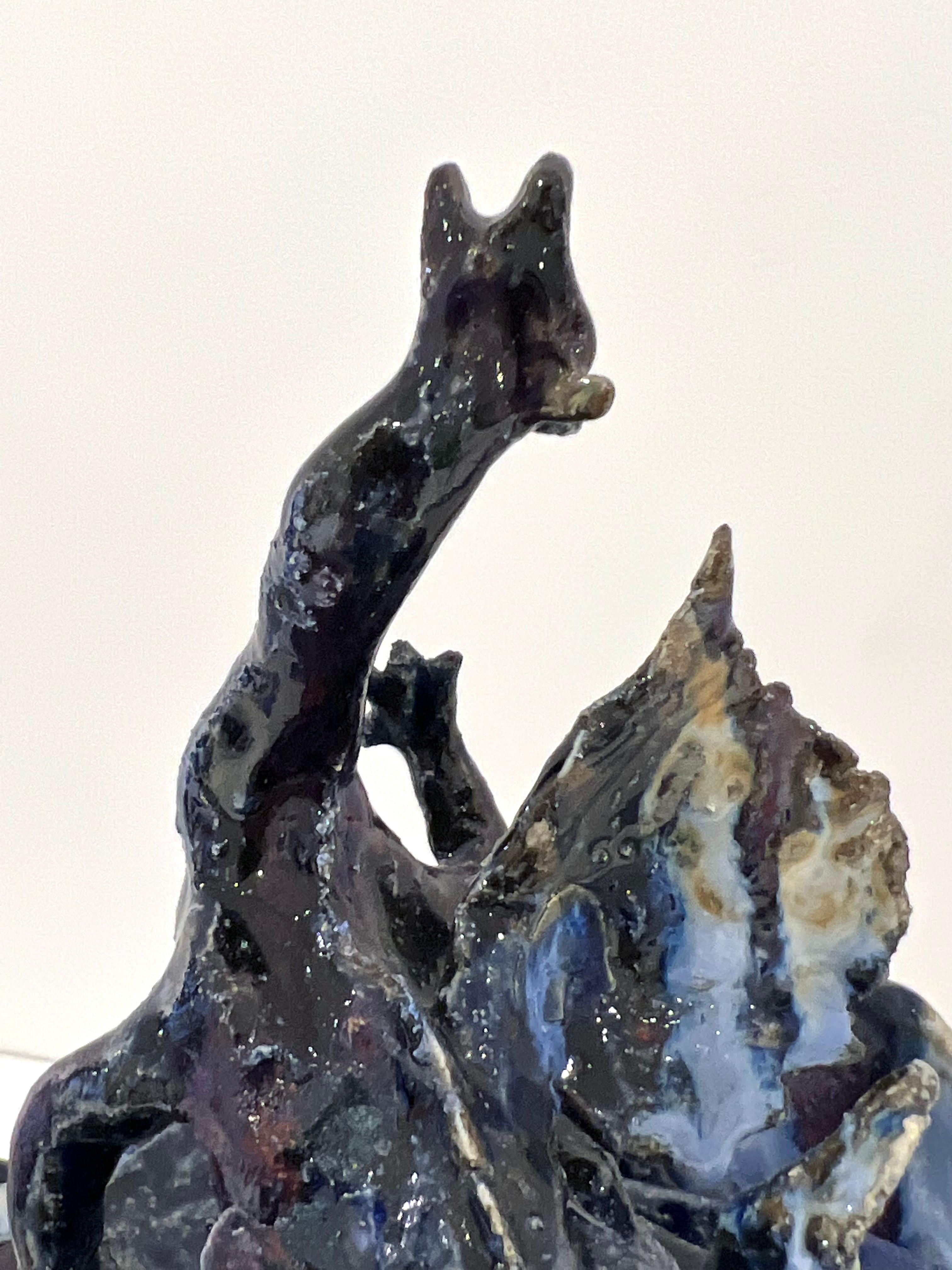 Grande vaso scultoreo in ceramica smaltata di Henrik Folsgaard in vendita 1