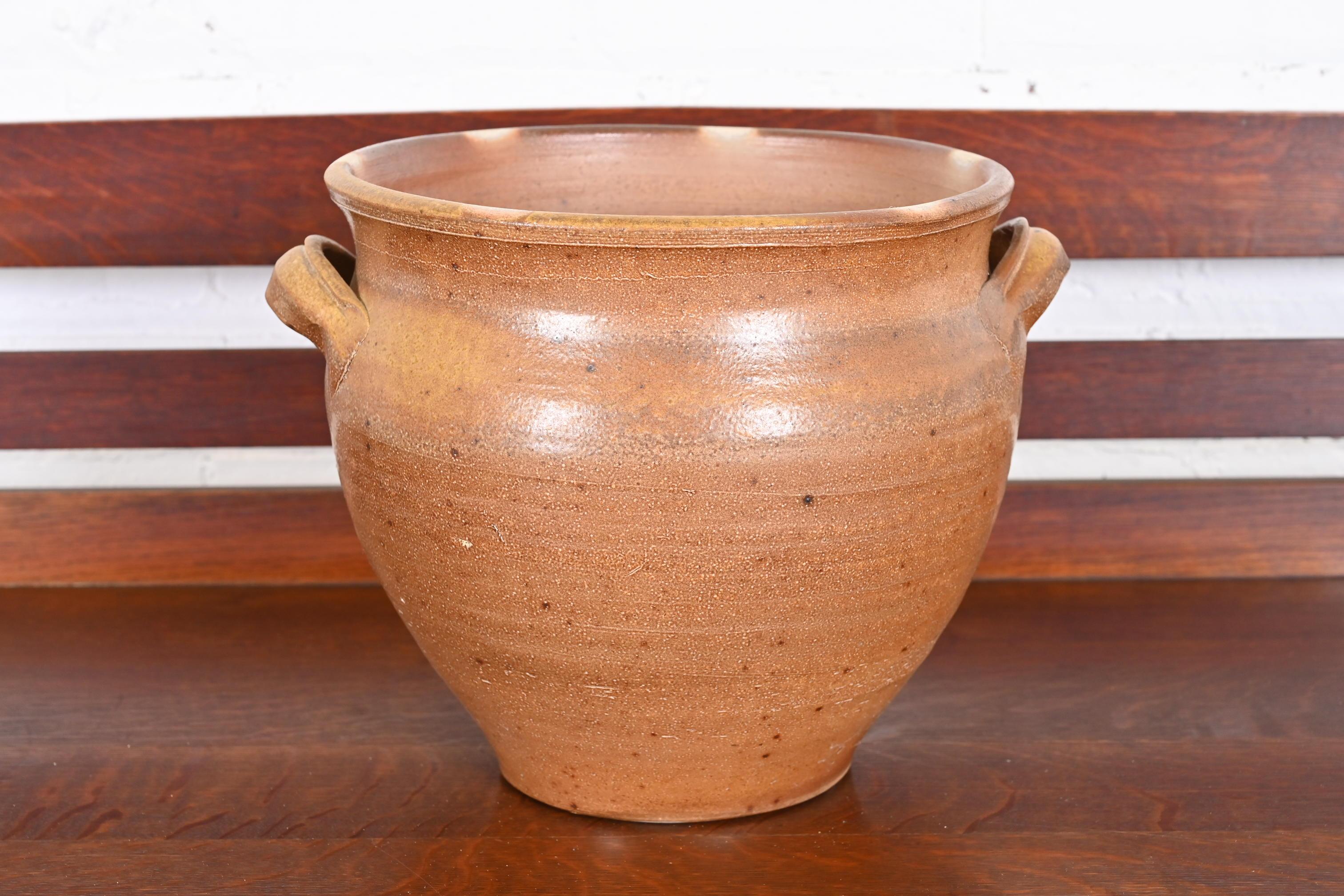 Large Glazed Ceramic Studio Pottery Vase For Sale 4