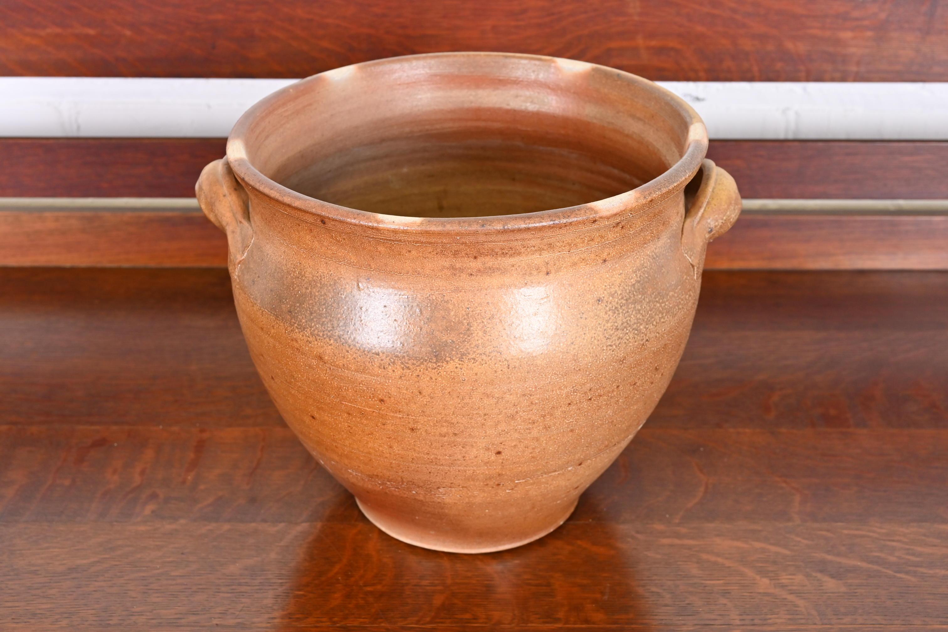 Große glasierte Keramik Studio Töpferei Vase (Arts and Crafts) im Angebot