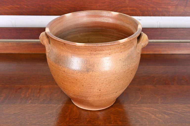 Large Glazed Ceramic Studio Pottery Vase For Sale at 1stDibs