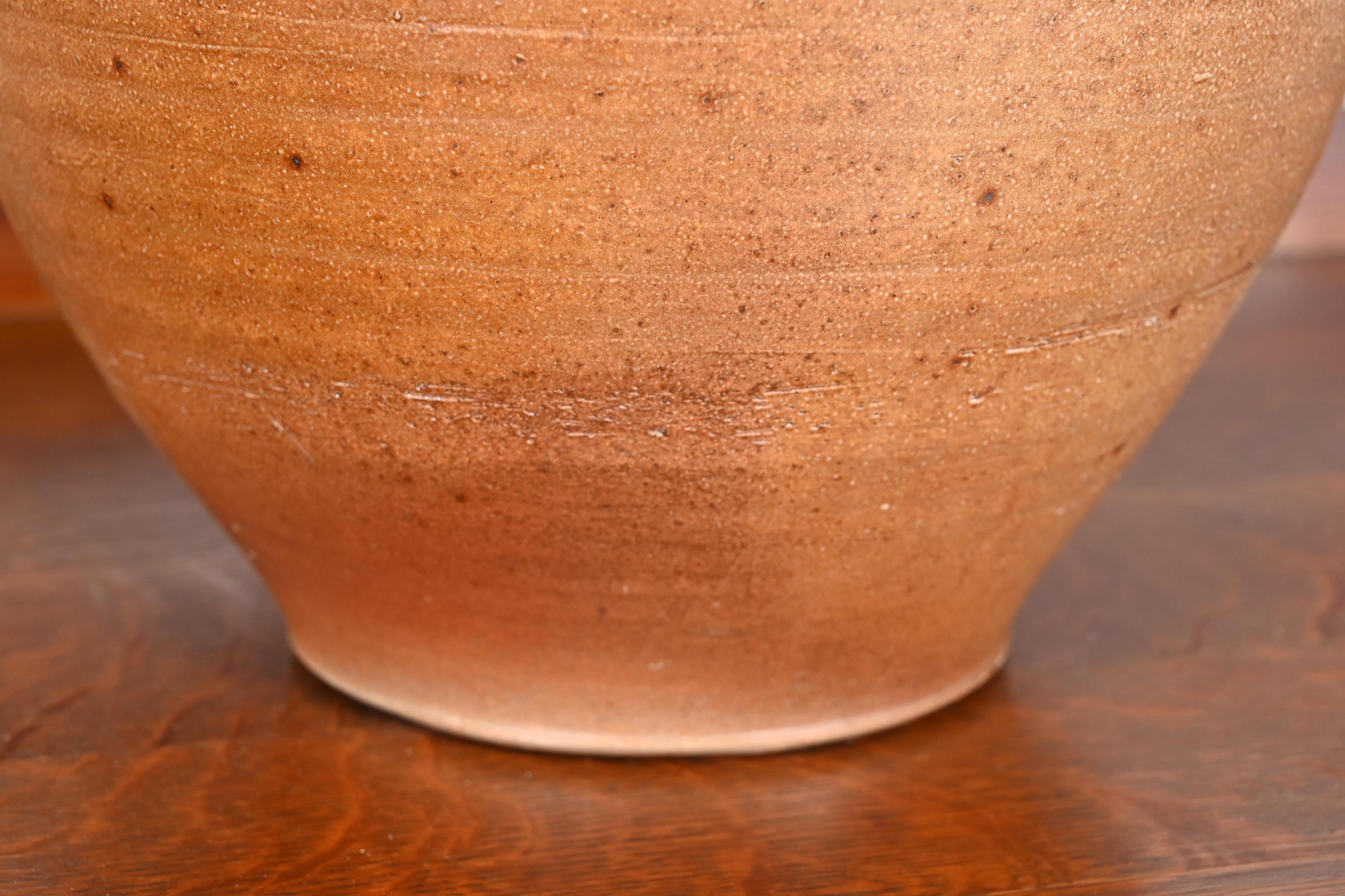 Große glasierte Keramik Studio Töpferei Vase (20. Jahrhundert) im Angebot