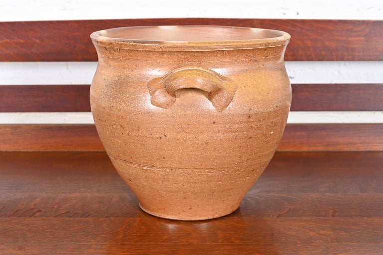 Large Glazed Ceramic Studio Pottery Vase For Sale at 1stDibs