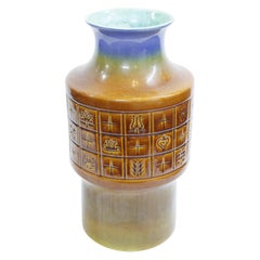 Vintage Large, Glazed Ceramic Vase, 1970s