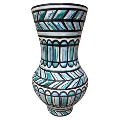 Large glazed ceramic vase, Rober Capron, Vallauris, 1950
s