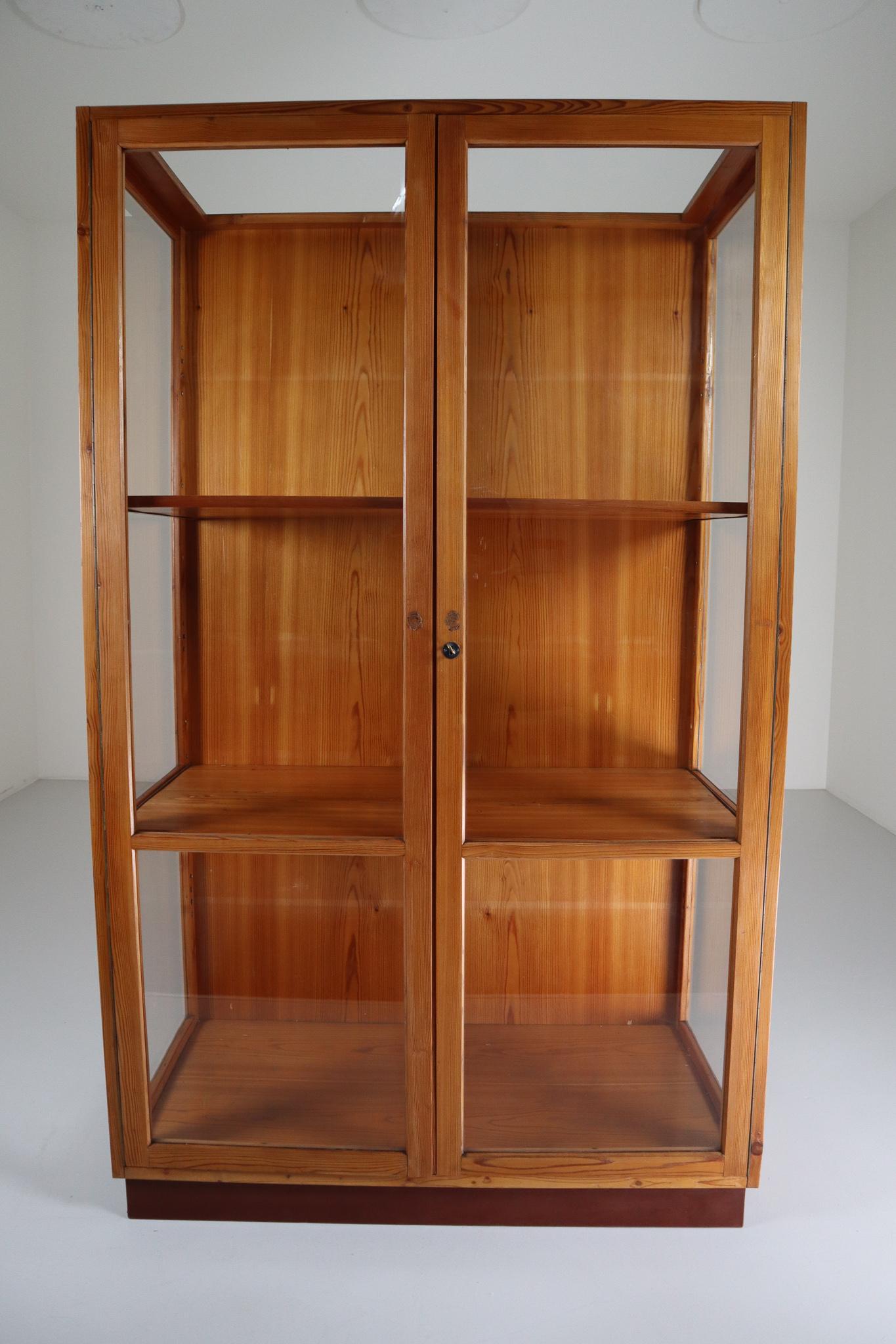 Large Glazed Display Cabinet from the National Museum in Praque 1950s In Good Condition In Almelo, NL