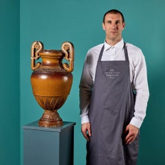 Large Glazed Greek Terracotta Vase