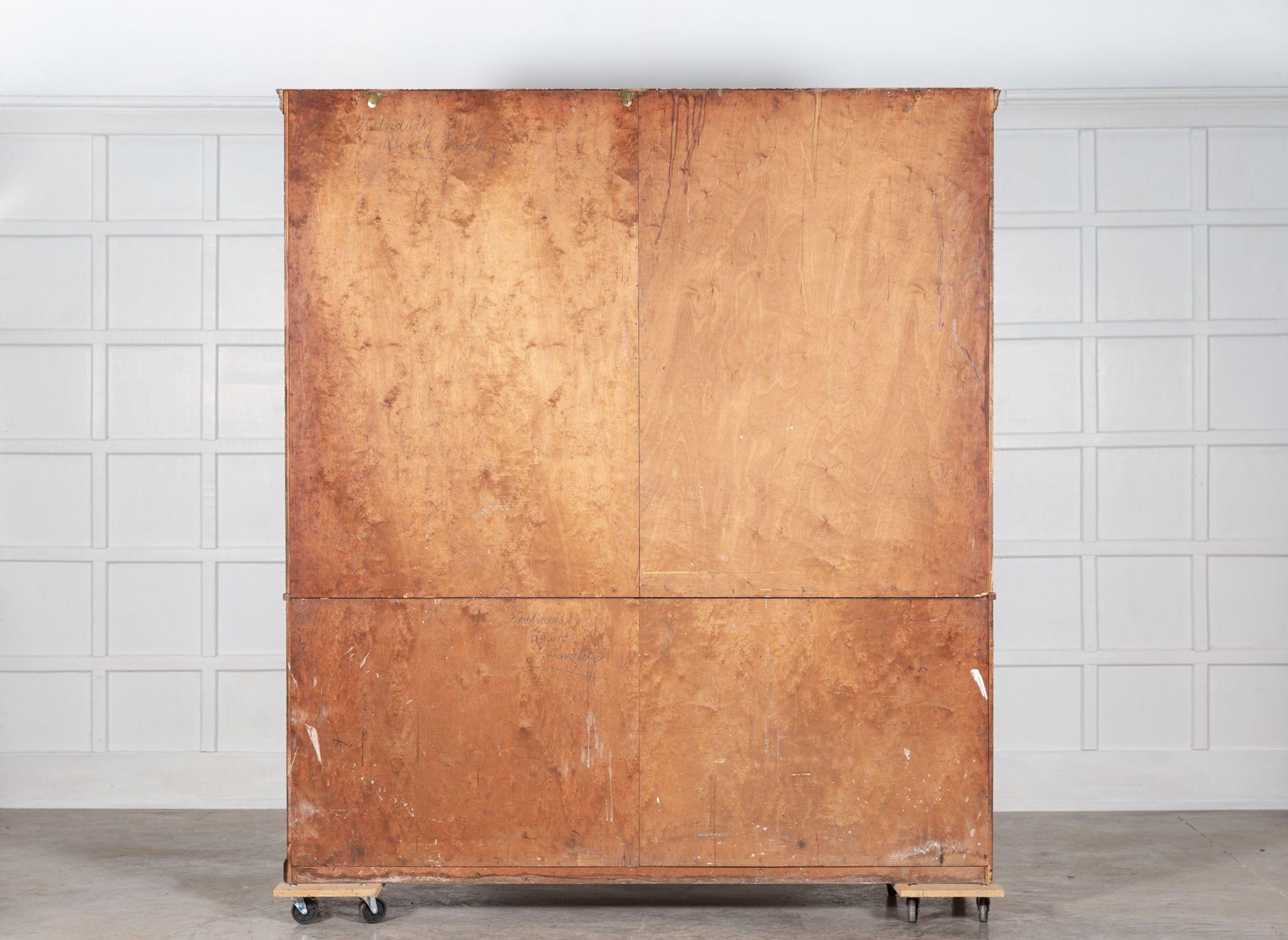 Large Glazed Pine & Oak Bookcase / Housekeepers Cabinet 11