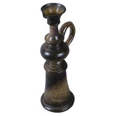 Large Glazed Stoneware Pitcher by Jean Marais, Signed, Vallauris, 1970's