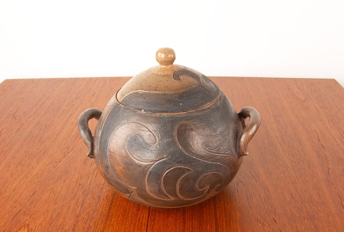 Grand pot en grès émaillé à décor stylisé par Georges Martin France 197 en vente 3