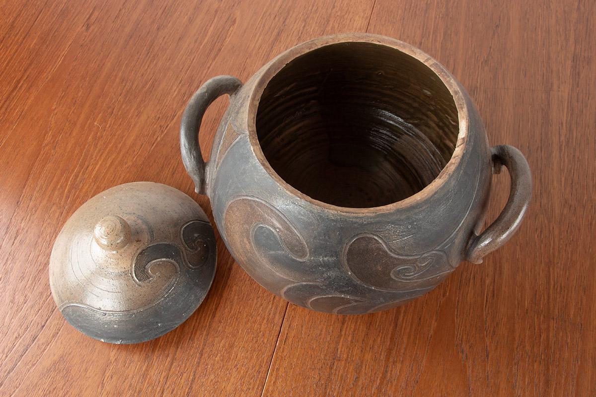 Grand pot en grès émaillé à décor stylisé par Georges Martin France 197 en vente 5