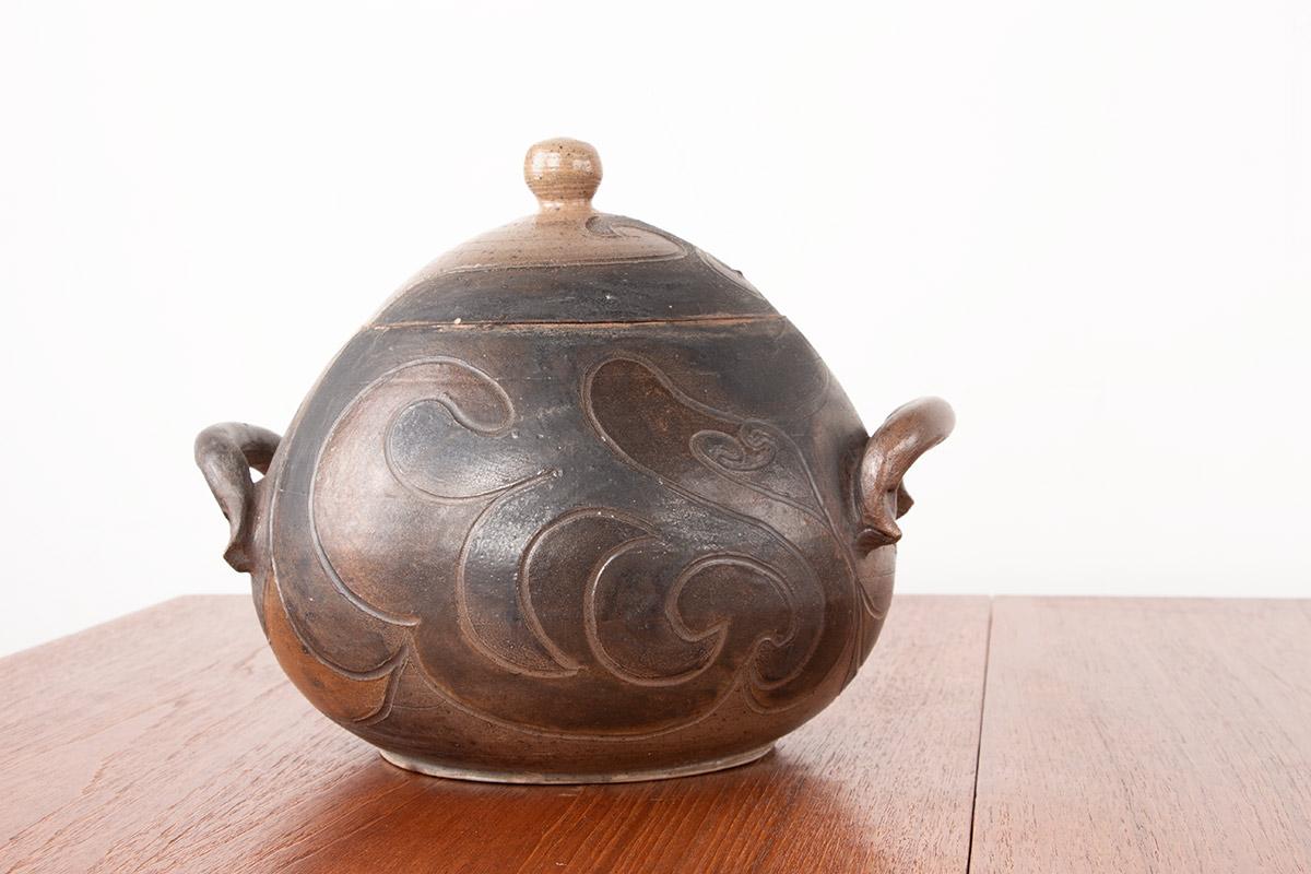 Grand pot en grès émaillé à décor stylisé par Georges Martin France 197 en vente 6