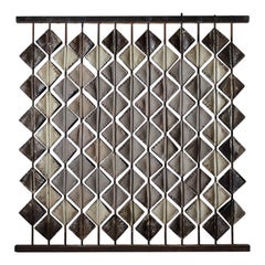Large Glazed Stoneware Screen Composed of 84 Modular Elements, Anne Barrès, 2010