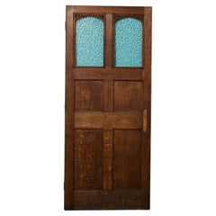 Large Glazed Victorian Panelled Oak Door Antique Large Glazed Victorian Panelled Oak Door