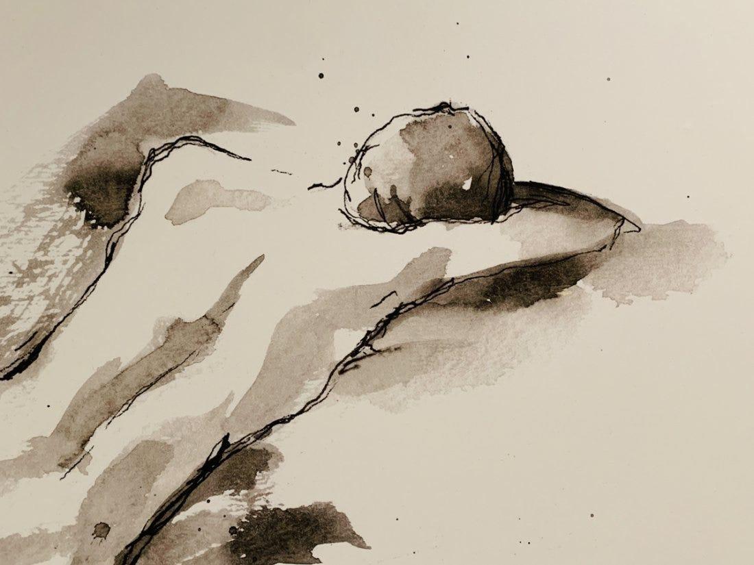 Contemporary Large Gliclee of a Reclining Nude Female