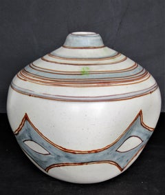 Large Glidden Pottery Sandstone Artware Vase by Fong Chow