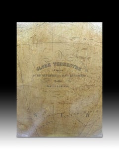 Large Globe by Emile Bertaux 19th Century