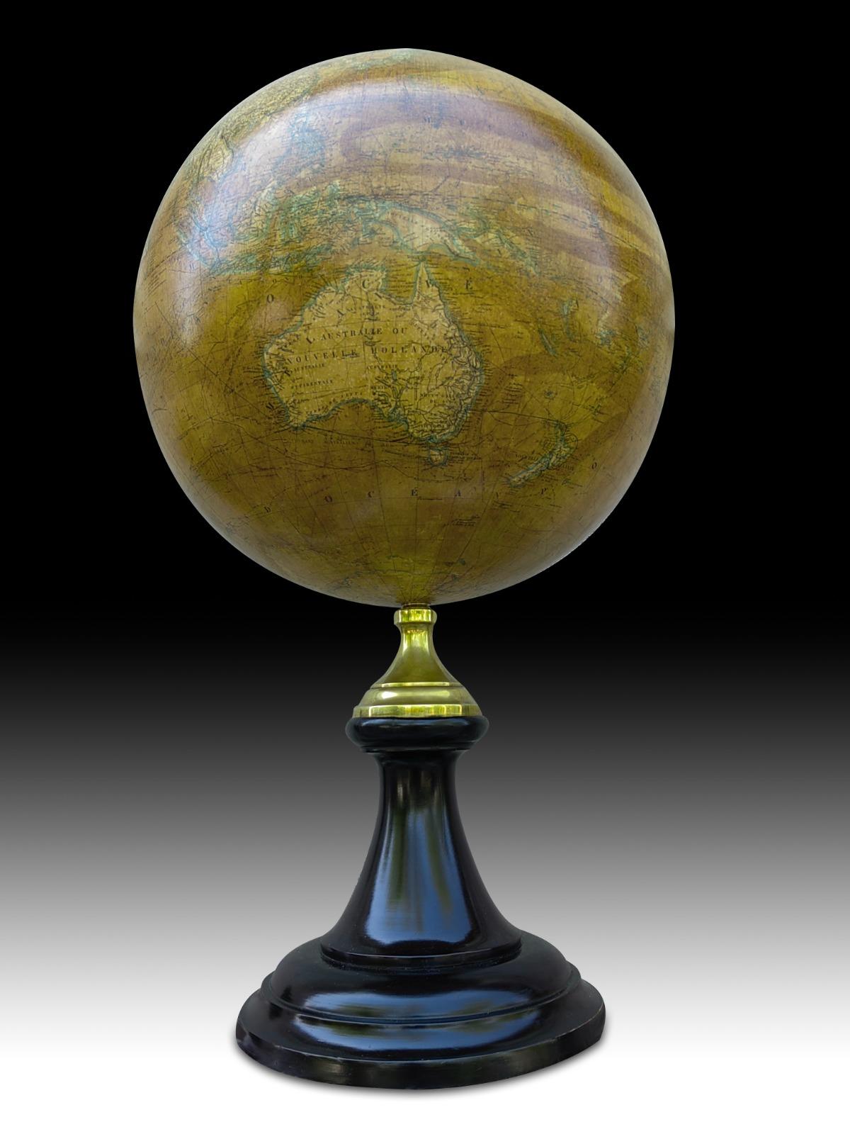 French Large Globe by Emile Bertaux 19th Century For Sale