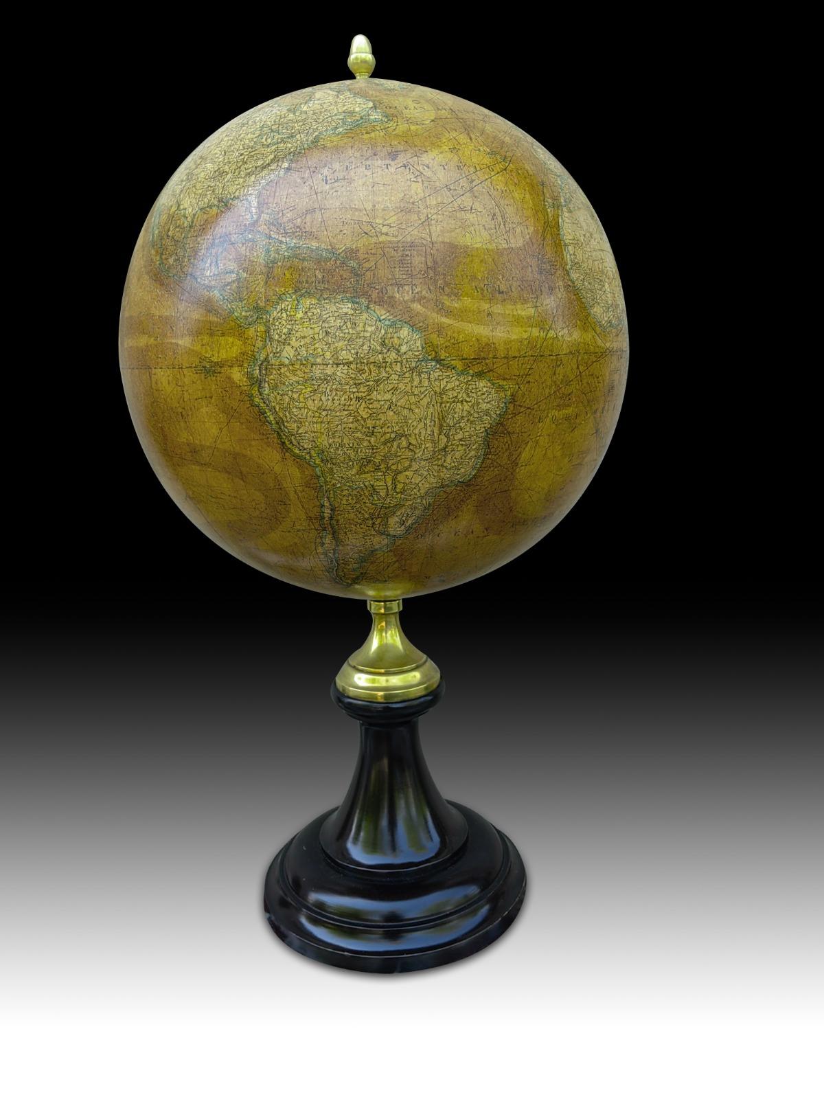 Large Globe by Emile Bertaux 19th Century For Sale 2