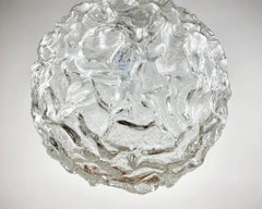 Große Globus-Deckenleuchte aus Glas in Glas und Metall, Vintage