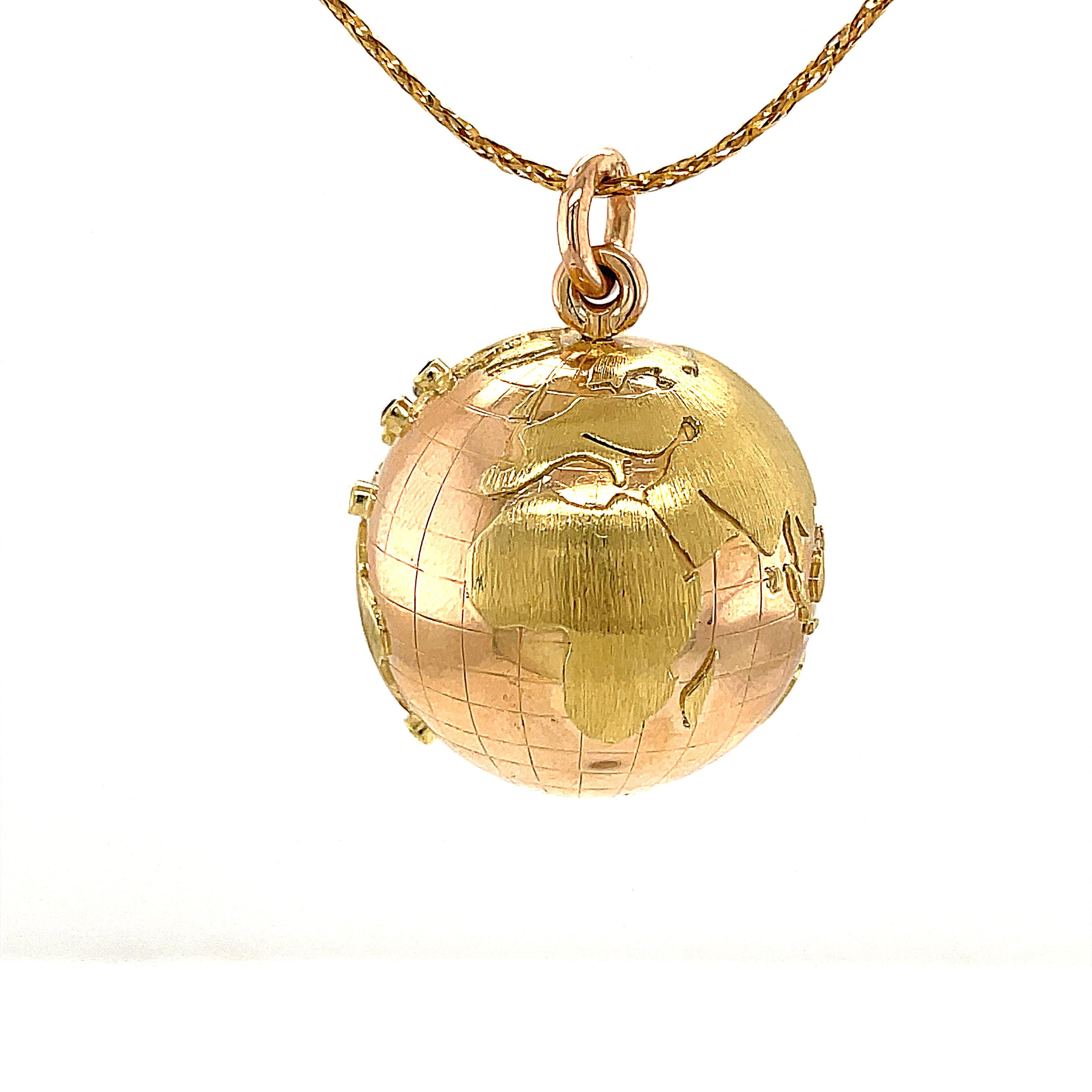 gold globe charm