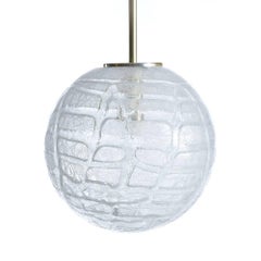 Large Globe Frosted Glass Ceiling Light from Doria, Germany, circa 1970