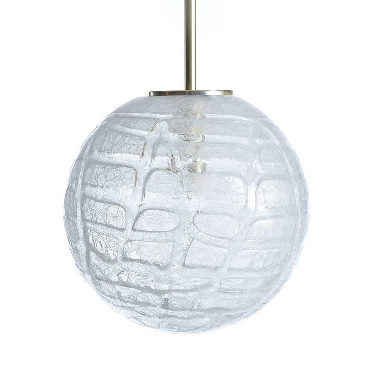 Photo inspiration: Textured Globe Pendant Lighting Fixtures Reference: Large Globe Frosted Glass Ceiling Light From Doria Germany Circa