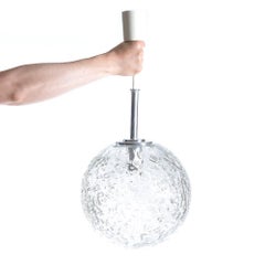 Large Globe Glass Ceiling Light from Doria, Germany, circa 1970