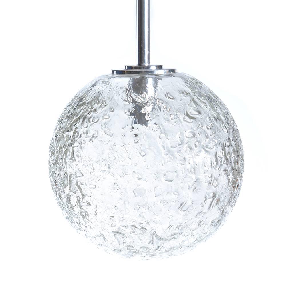 Large Globe Glass Ceiling Light from Doria, Germany, circa 1970 For