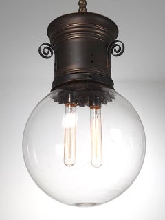 Large Globe Humphrey Converted Gas Lamp