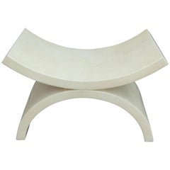 Large Goatskin Alibaba Style Tan Bench or Stool