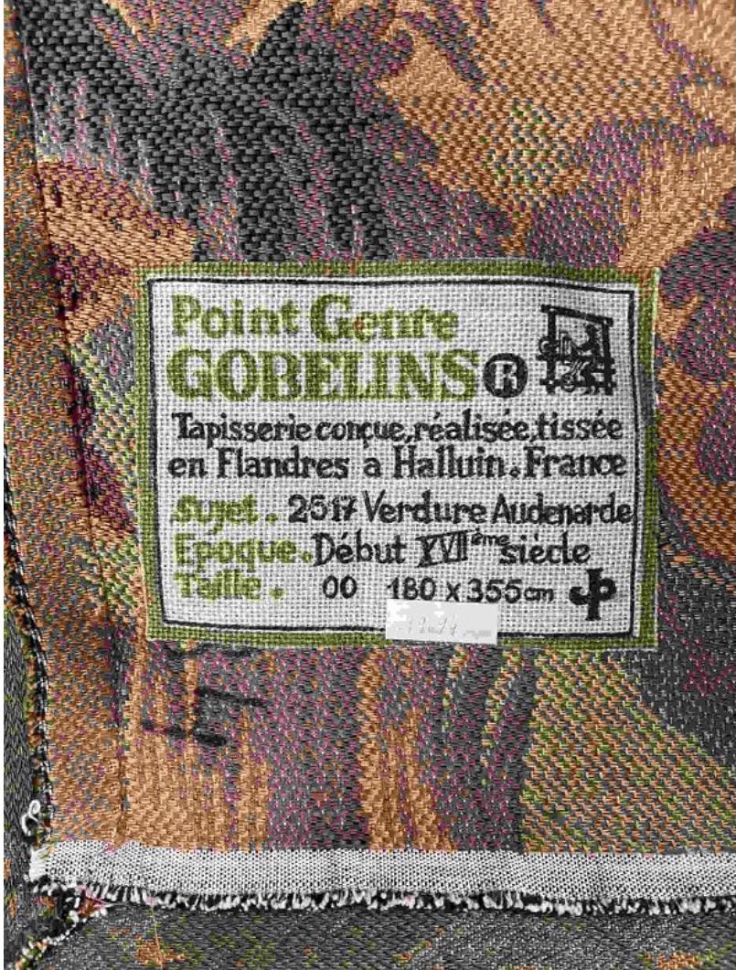Large Gobelins Halluin Flanders Large Wall Tapestry In Excellent Condition In Bradenton, FL