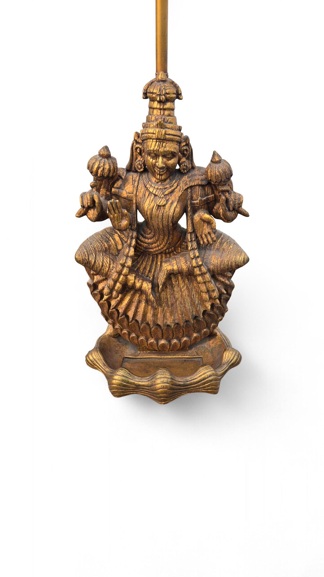 Mid-Century Modern Large Goddess Lakshmi 1960s Table Lamp For Sale