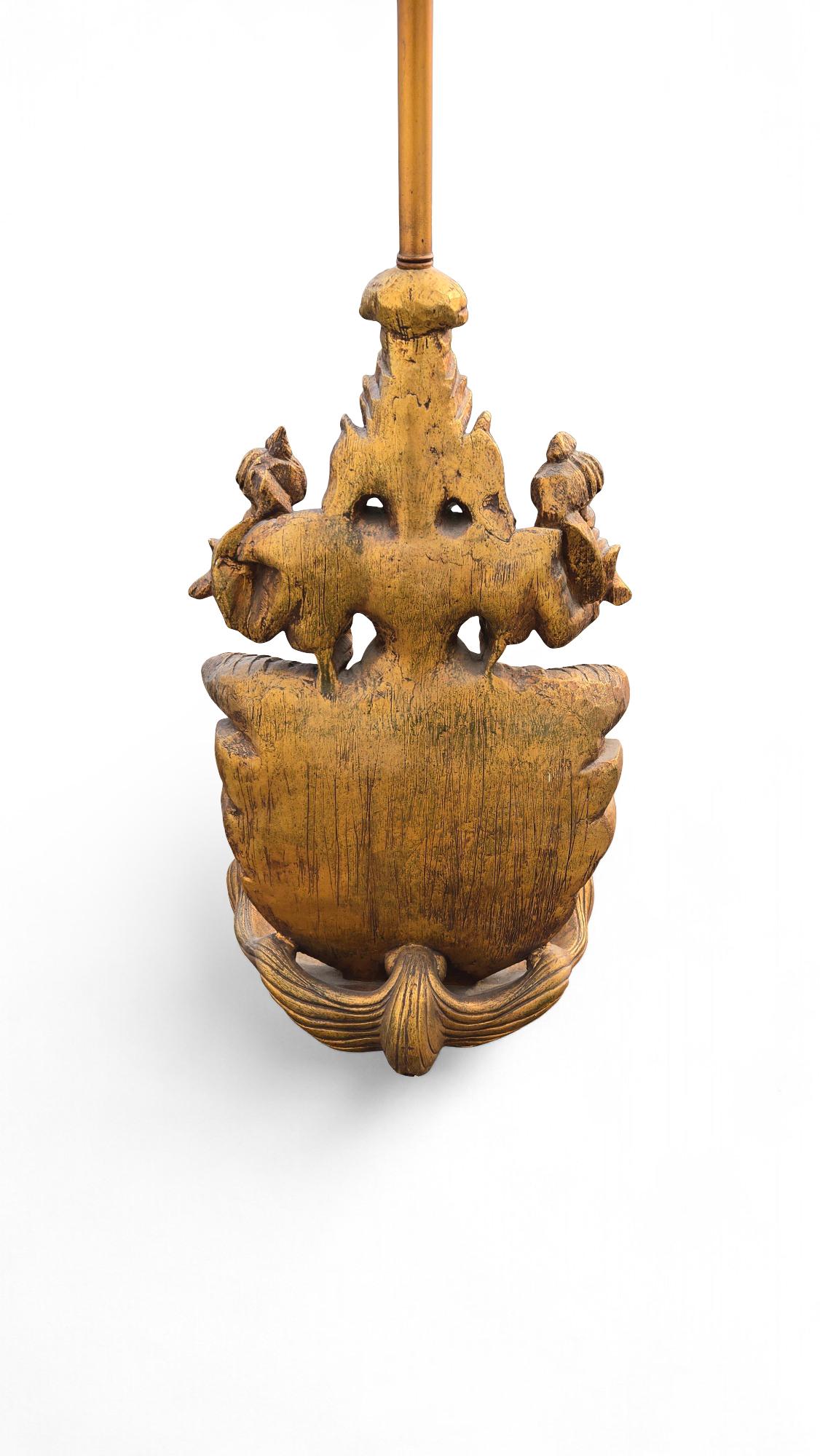 Large Goddess Lakshmi 1960s Table Lamp In Good Condition For Sale In Middlesex, NJ