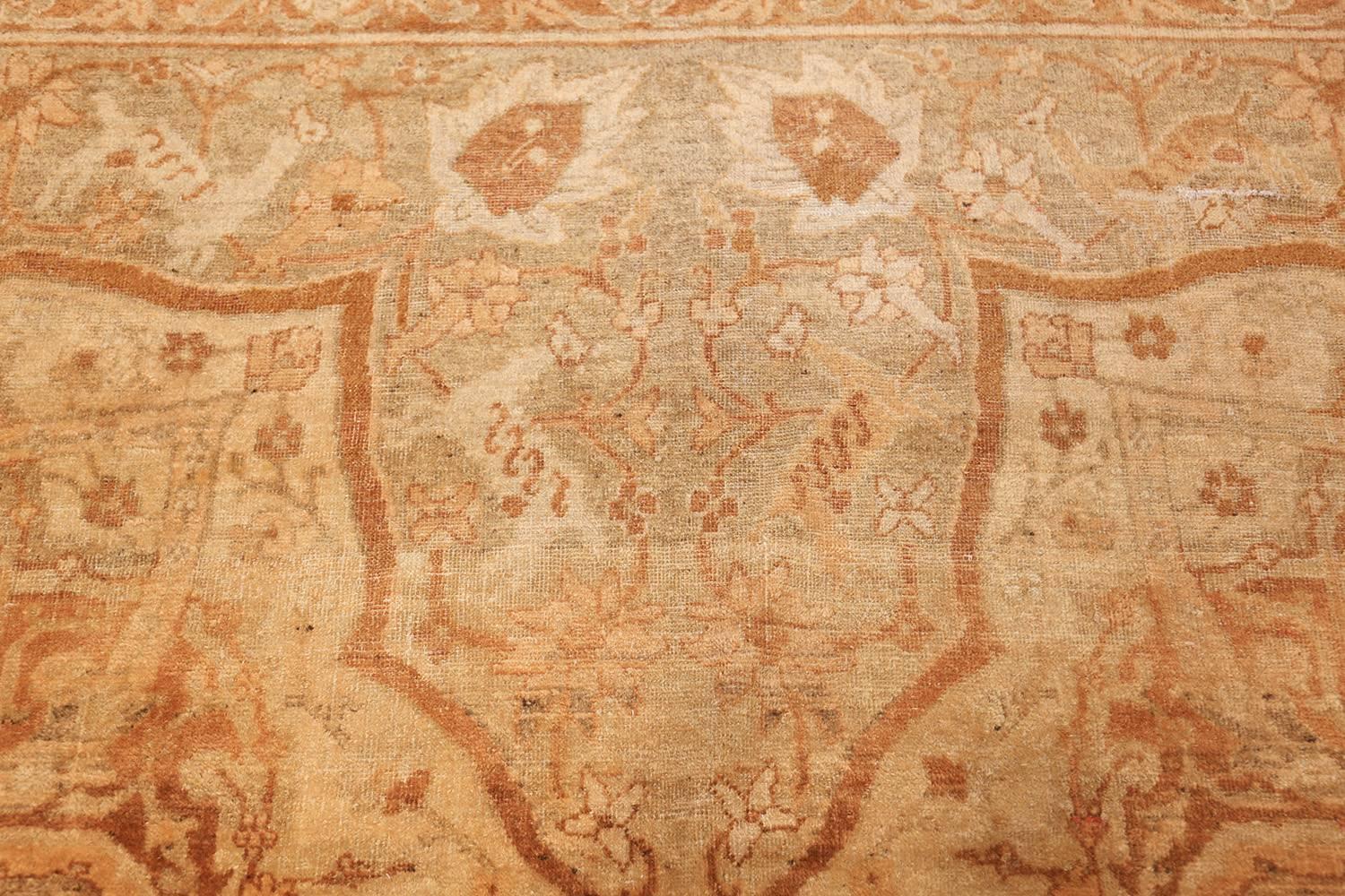 Antique Indian Agra Rug. Size: 16 ft x 19 ft 6 in In Excellent Condition For Sale In New York, NY