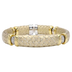 Pulsera grande de oro 18k Diamantes naturales Made in Italy