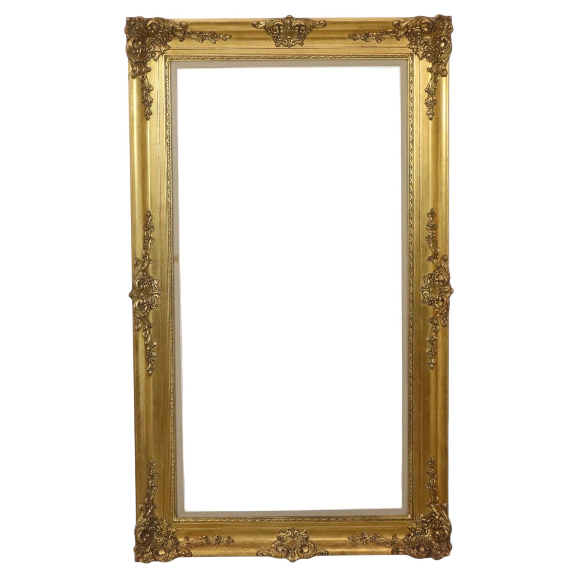 Grande cornice dorata in stile barocco – Cornice classica in legno 121x71 cm