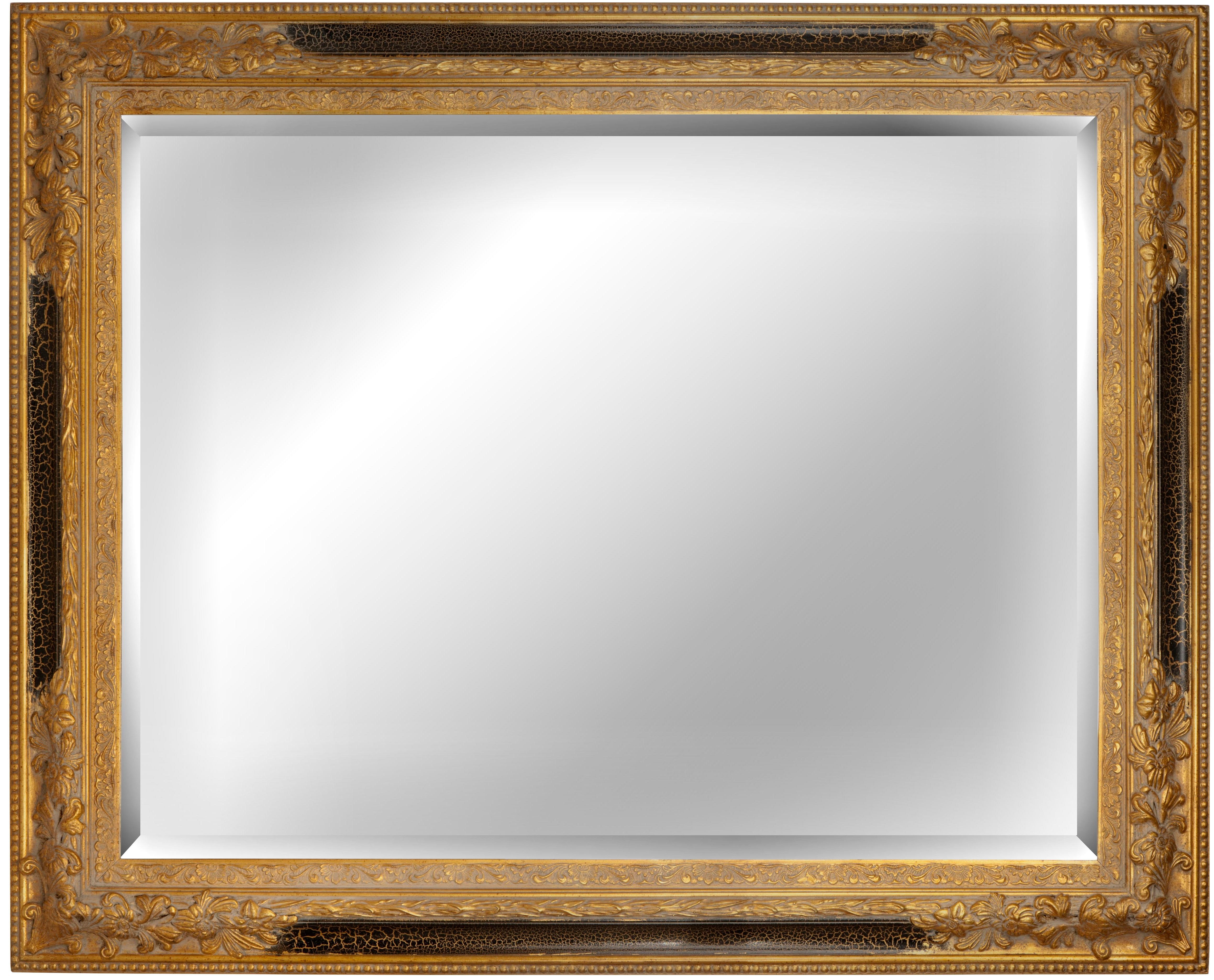 Large Gold Beveled Mirror