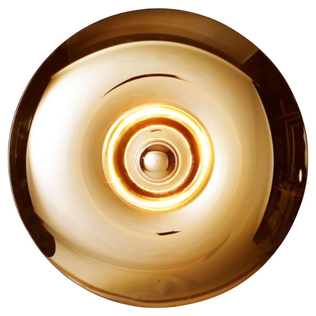 Large Gold Bombato Wall Light by Radar For Sale