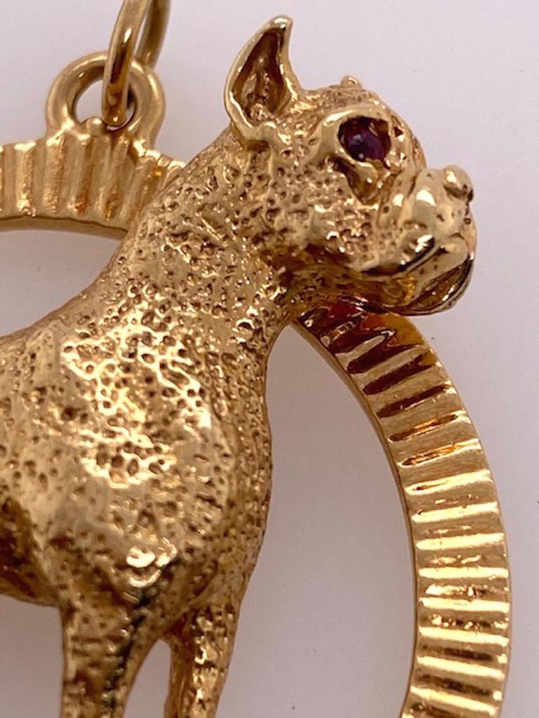 gold pitbull pendant