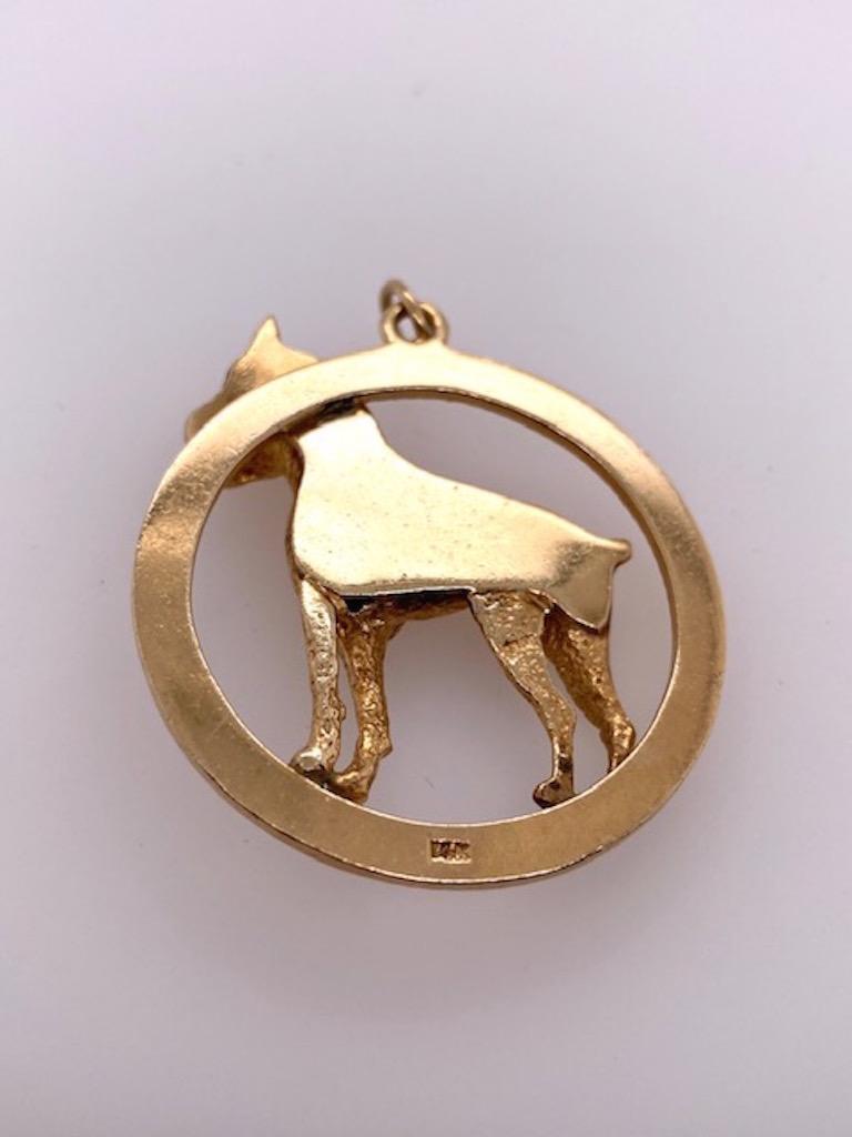 pitbull pendant gold