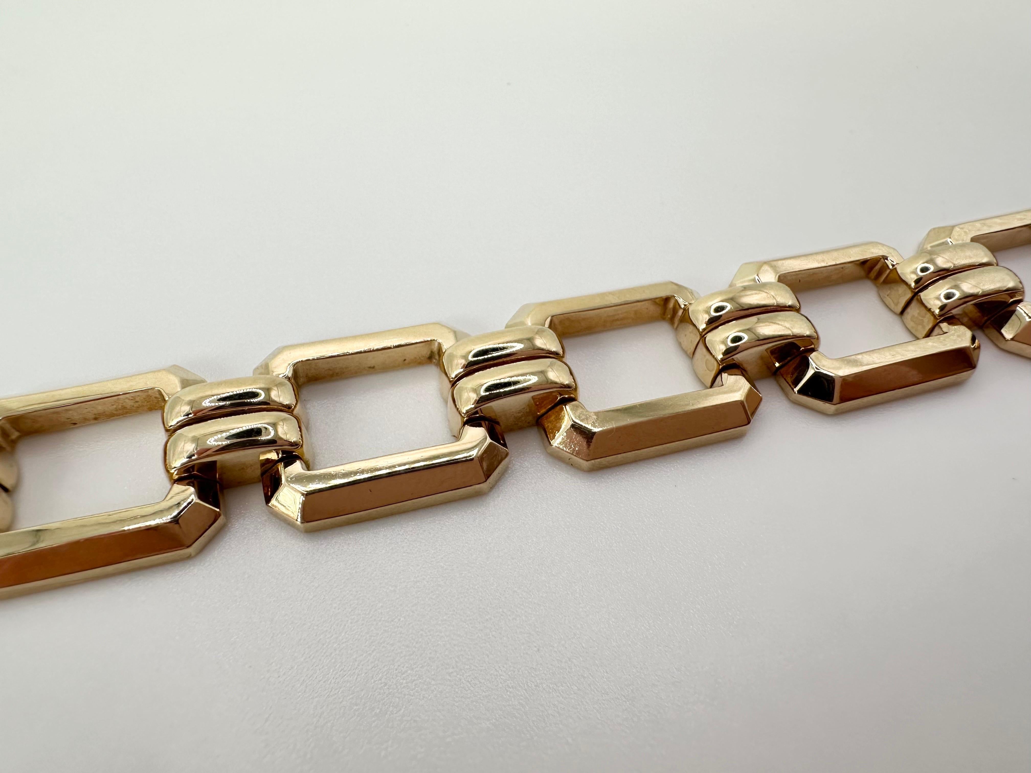 Women's or Men's Large Gold Bracelet 15mm 7
