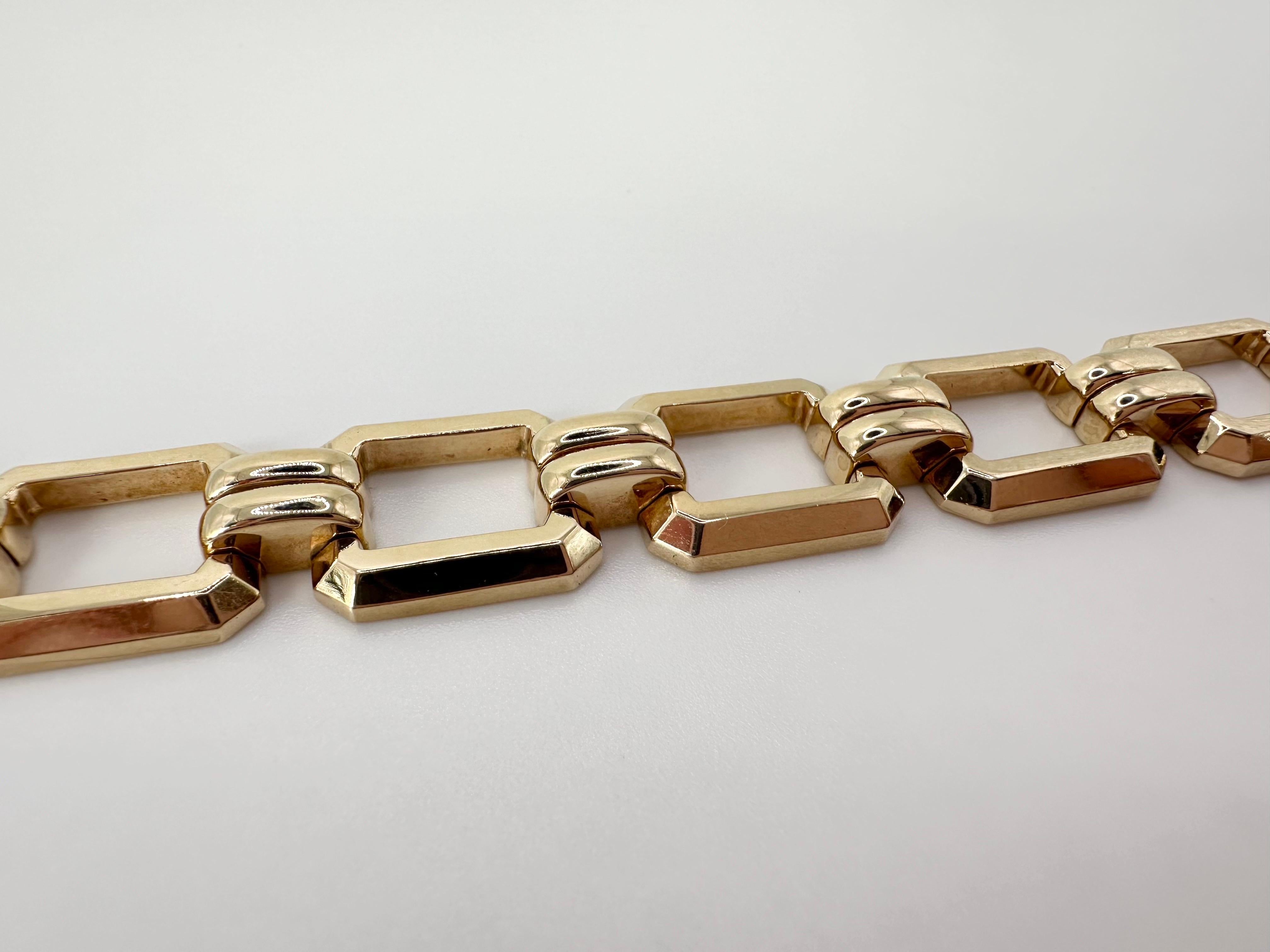 Large Gold Bracelet 15mm 7