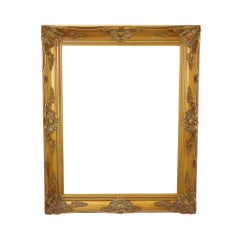 Marco Grande de Pino Dorado Estilo Barroco Clásico 94cm