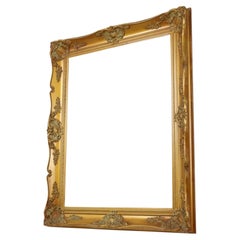Marco Grande de Pino Dorado Estilo Barroco Clásico 94cm