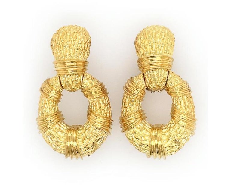 [Julie Vos] Laguna Doorknocker Earring-Gold