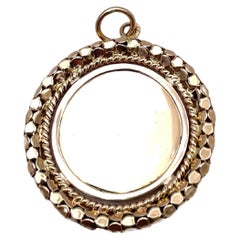 Antique Large Gold Engravable Disc