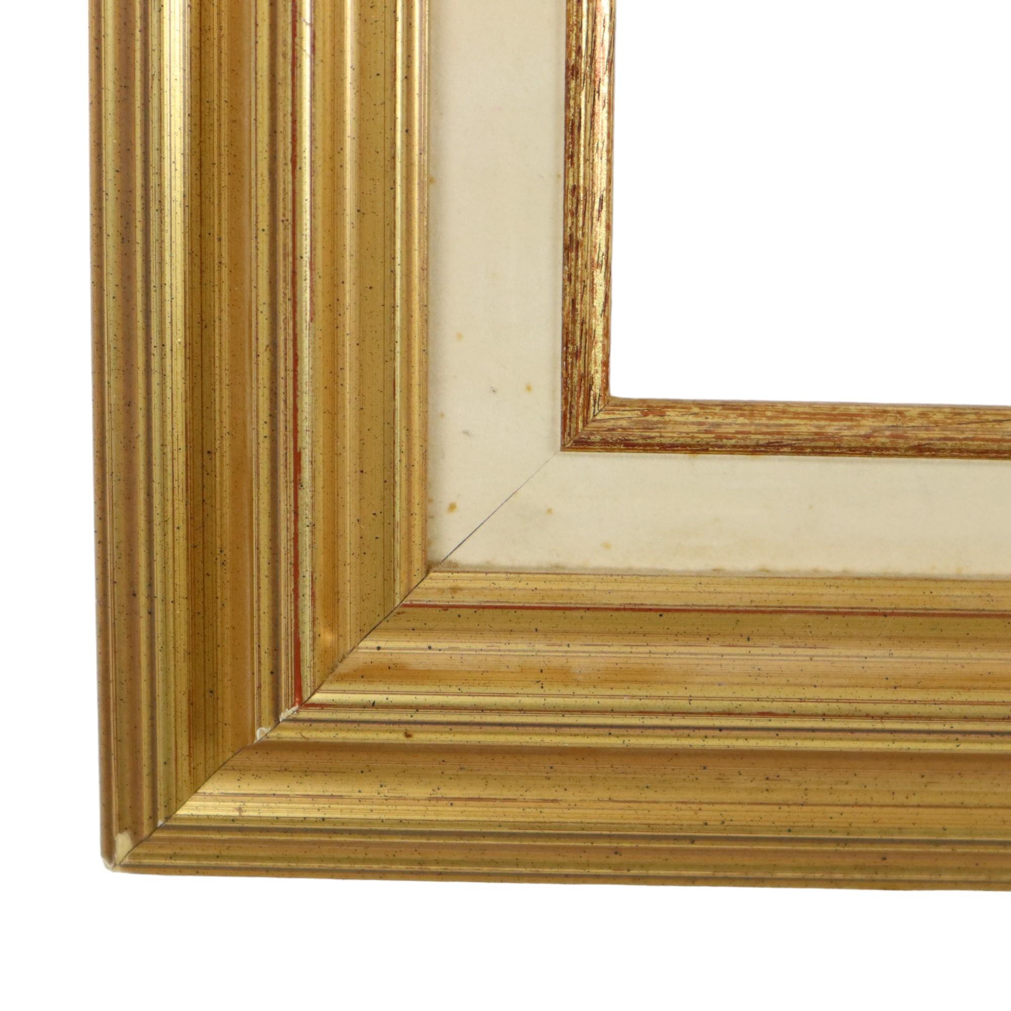 Marco Grande Dorado Marco Clásico de Madera de Pino Dorado 60x52cm en venta 1