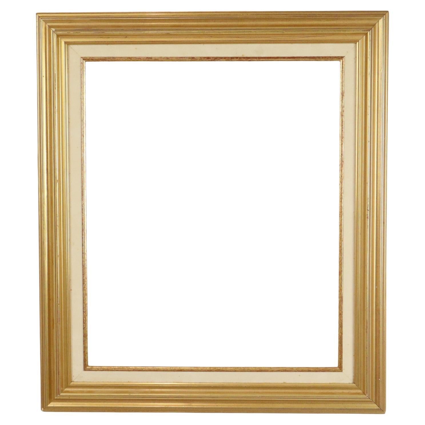 Marco Grande Dorado Marco Clásico de Madera de Pino Dorado 60x52cm en venta
