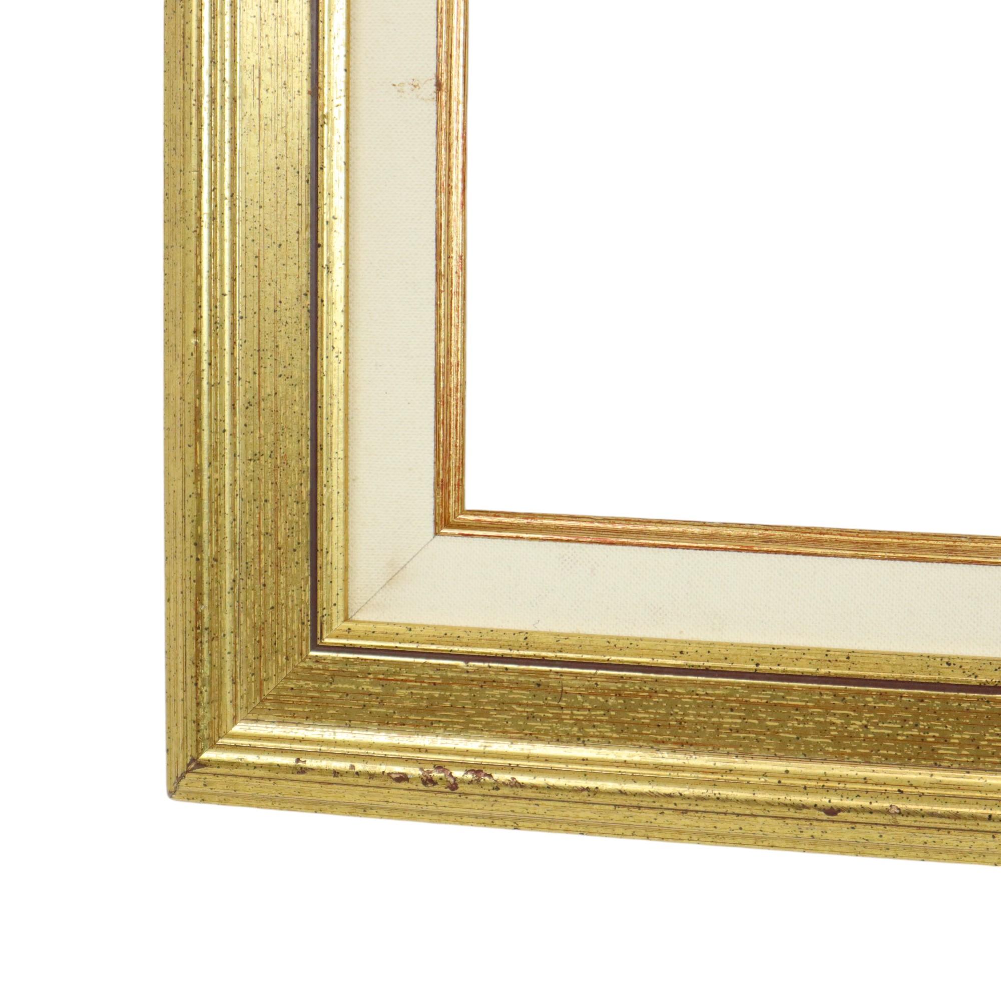 Marco Grande Dorado Marco Clásico de Madera de Pino Dorado 62x54cm en venta 4