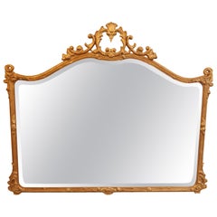 Large Gold French Louis XV Style Beveled Glass Mirror Possibly Friedman Brothers